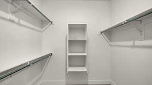 View of walk in closet