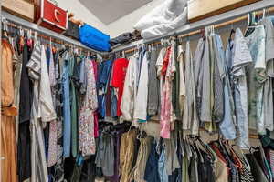 View of walk in closet