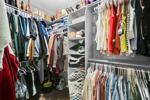 View of walk in closet