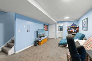 Fully finished basement with additional family room, bedroom & bath