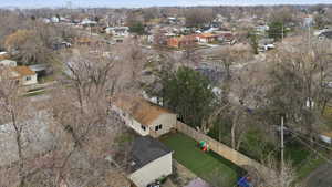 Aerial view of residential area
