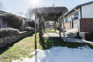 View of yard with a patio area