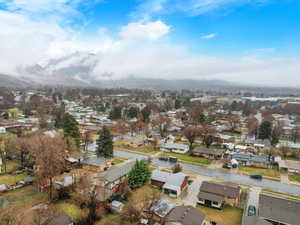 Aerial view of residential area