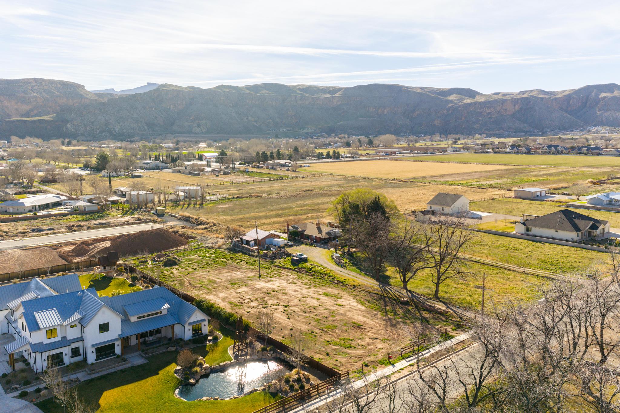View of rural area with a mountain backdrop