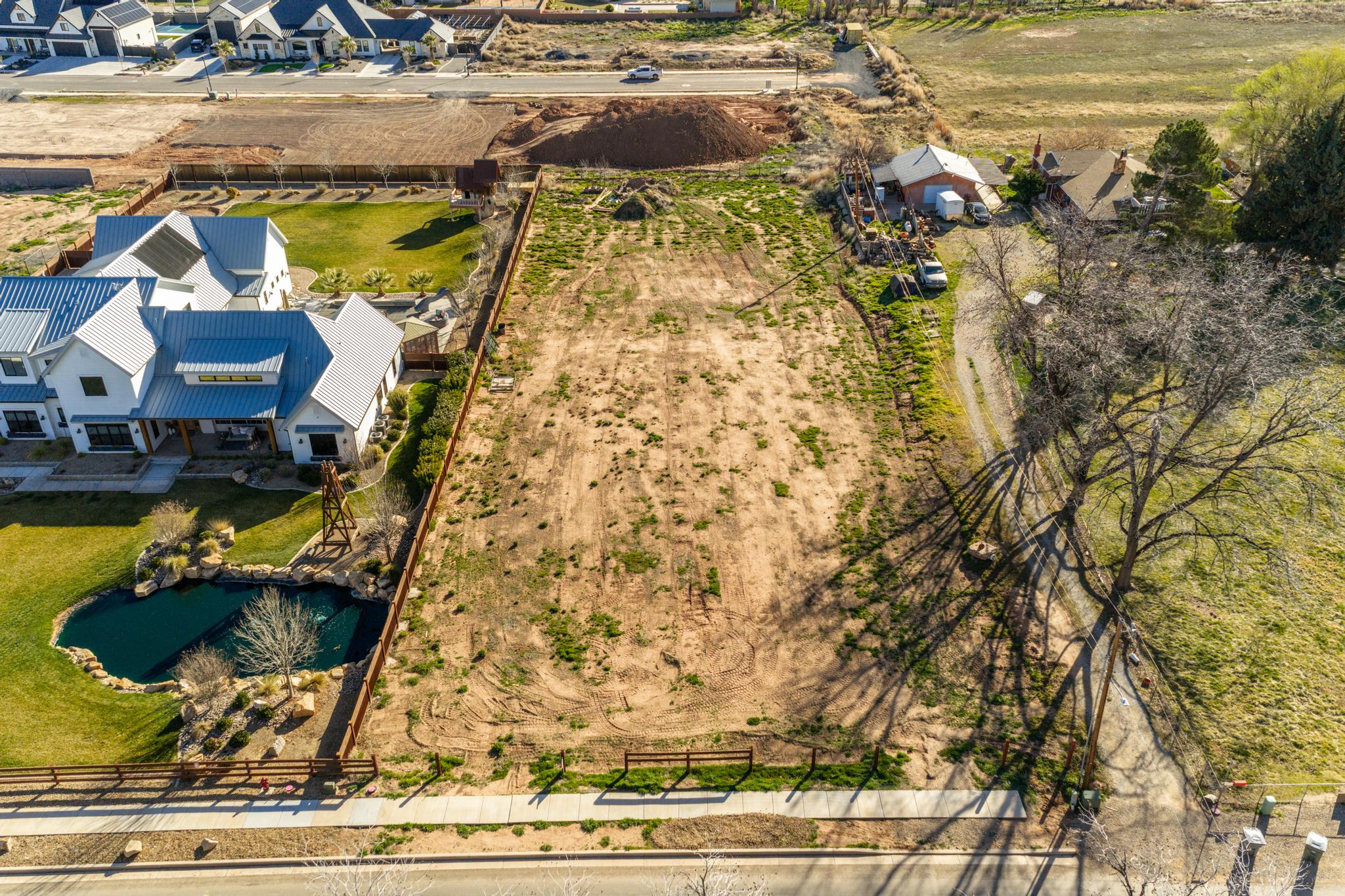 View from above of property