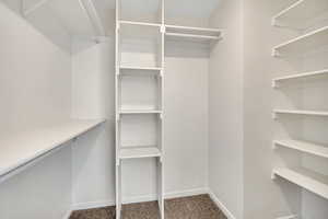Walk in closet in primary bedroom