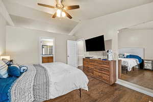 Large primary suite with plenty of room for king-sized furniture and comfortable living.