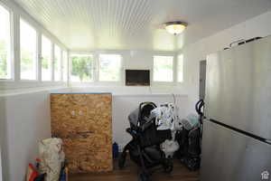 Interior space with electric panel