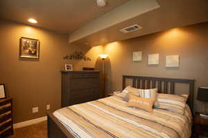 Downstairs bedroom with daylight window.