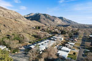 Mountain view featuring nearby suburban area