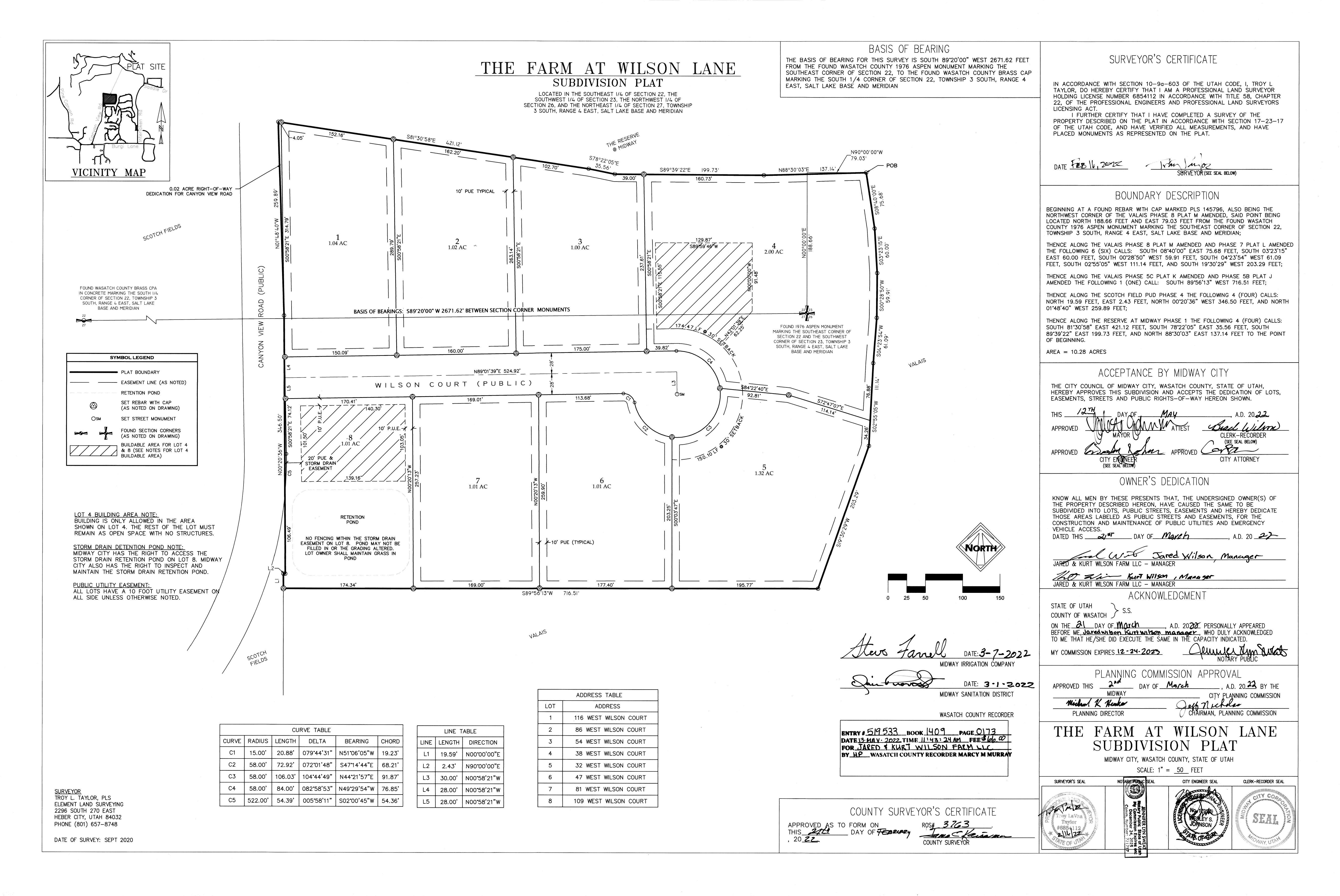 Map of parcels