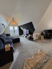 Living room with carpet