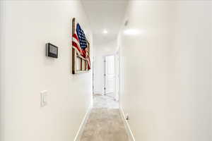 Hall with baseboards