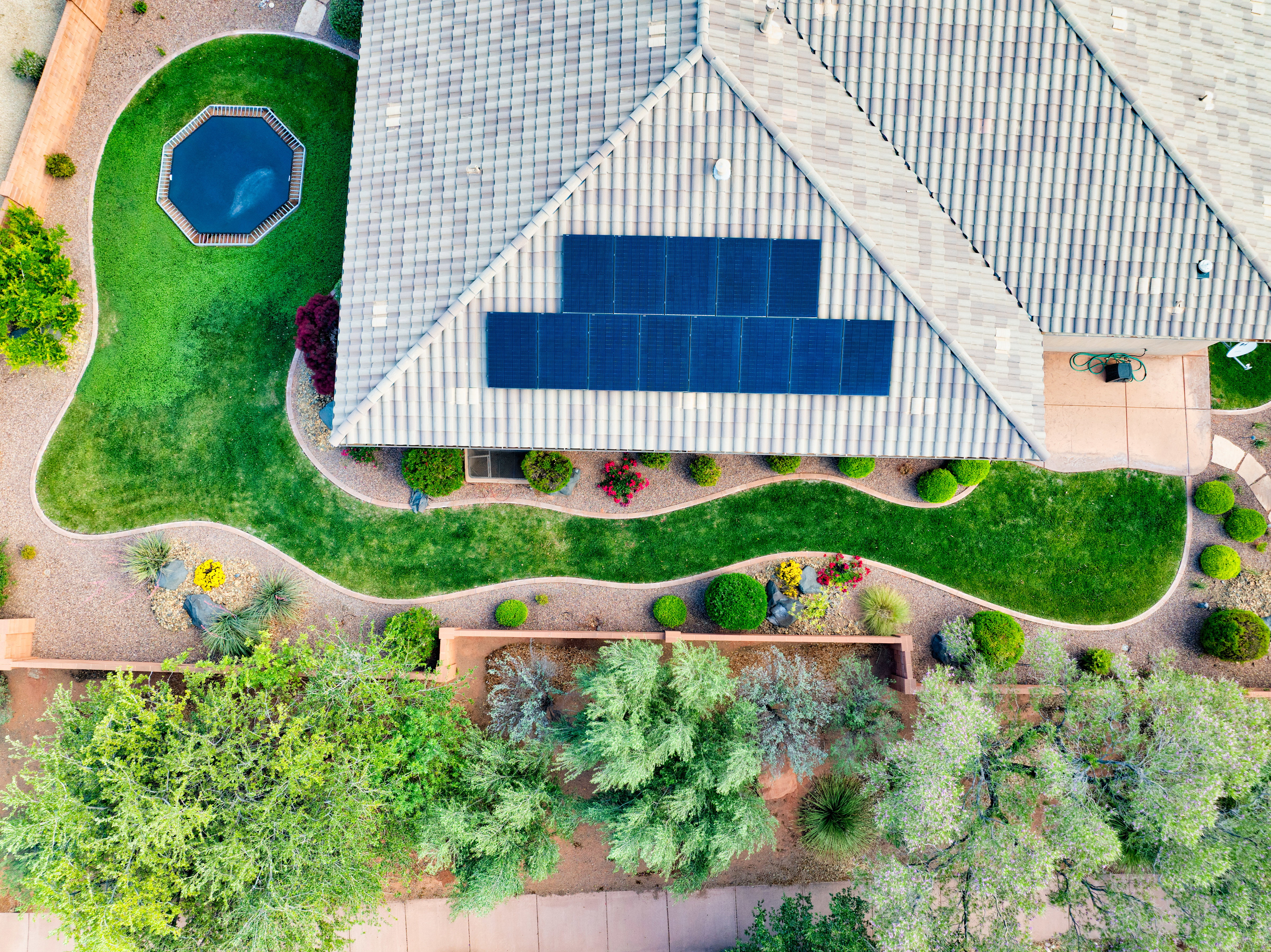 View from above of property
