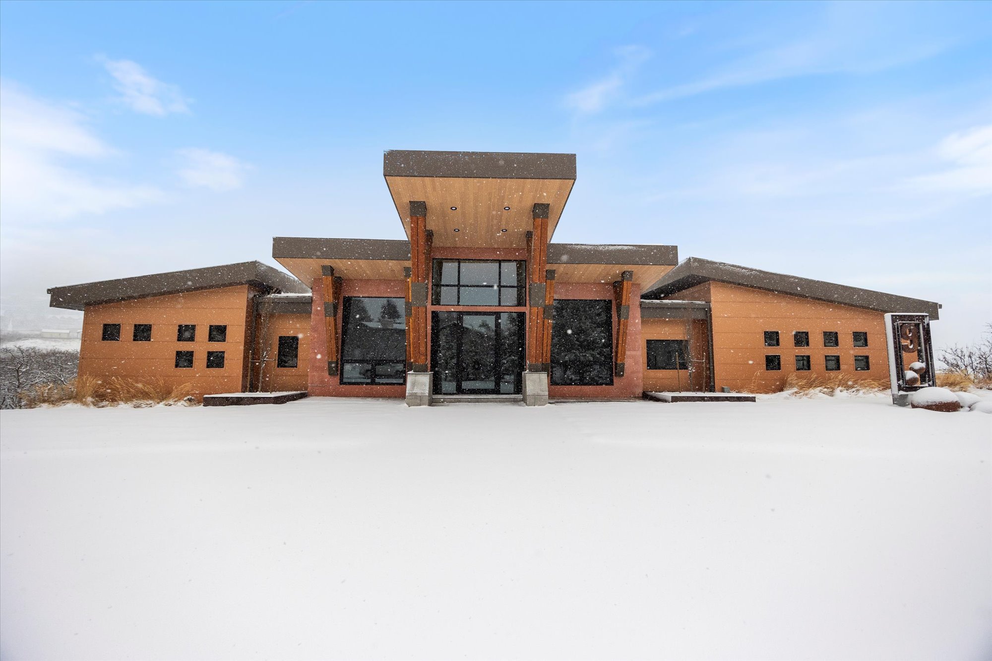 Snow covered property