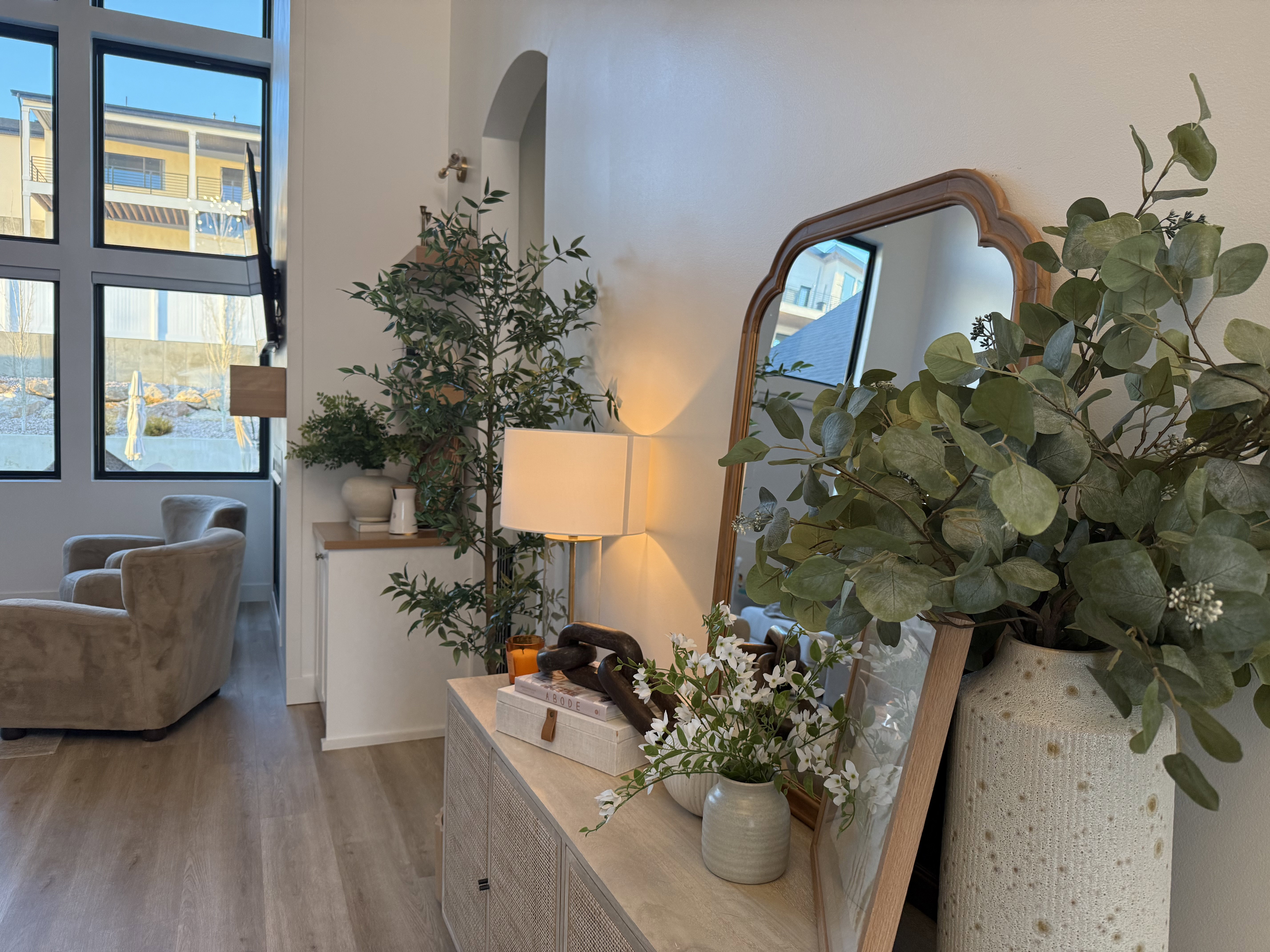 Detailed view of wood finished floors