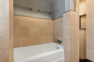 Bathroom with a garden tub