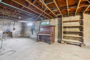 View of unfinished below grade area