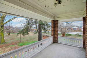View of covered porch