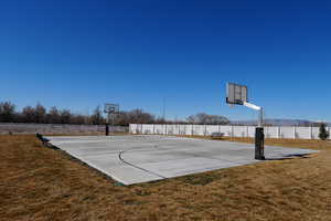 View of basketball court featuring community basketball court