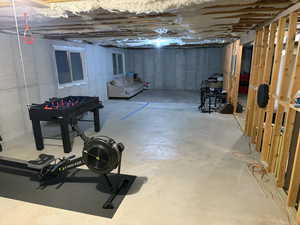 View of unfinished below grade area