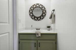 Bathroom featuring vanity