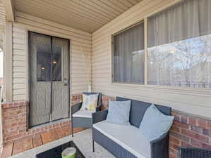 View of patio featuring an outdoor lounge area