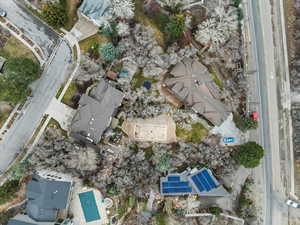 Aerial view of residential area