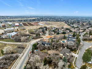 Aerial view of residential area
