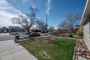 View of yard featuring a residential view