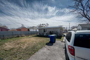 Exterior space featuring brick siding