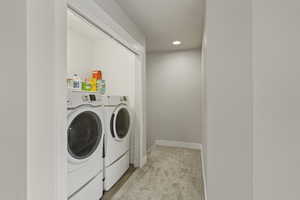 Upstairs laundry room