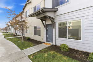Modern townhome with covered porch