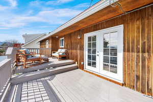 Deck with french doors