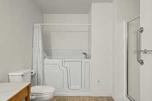 Oversized water heater for plenty of hot water in the tub