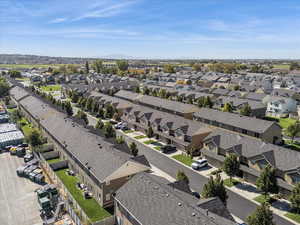 Aerial view of residential area