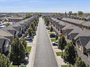 Aerial view of residential area