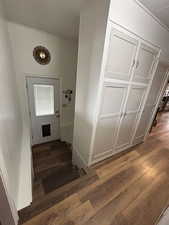 Stairs with wood finished floors