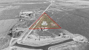 View of rural area with property boundaries highlighted