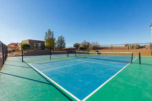 View of tennis court