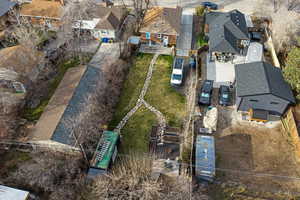 Aerial view of residential area