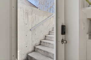 Stairs leading to basement