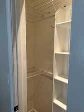 View of walk in closet