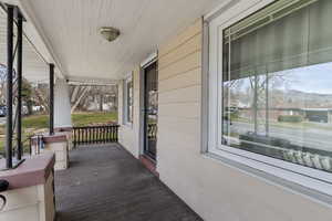 Porch with a mountain view