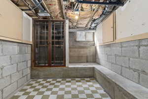 View of below grade area