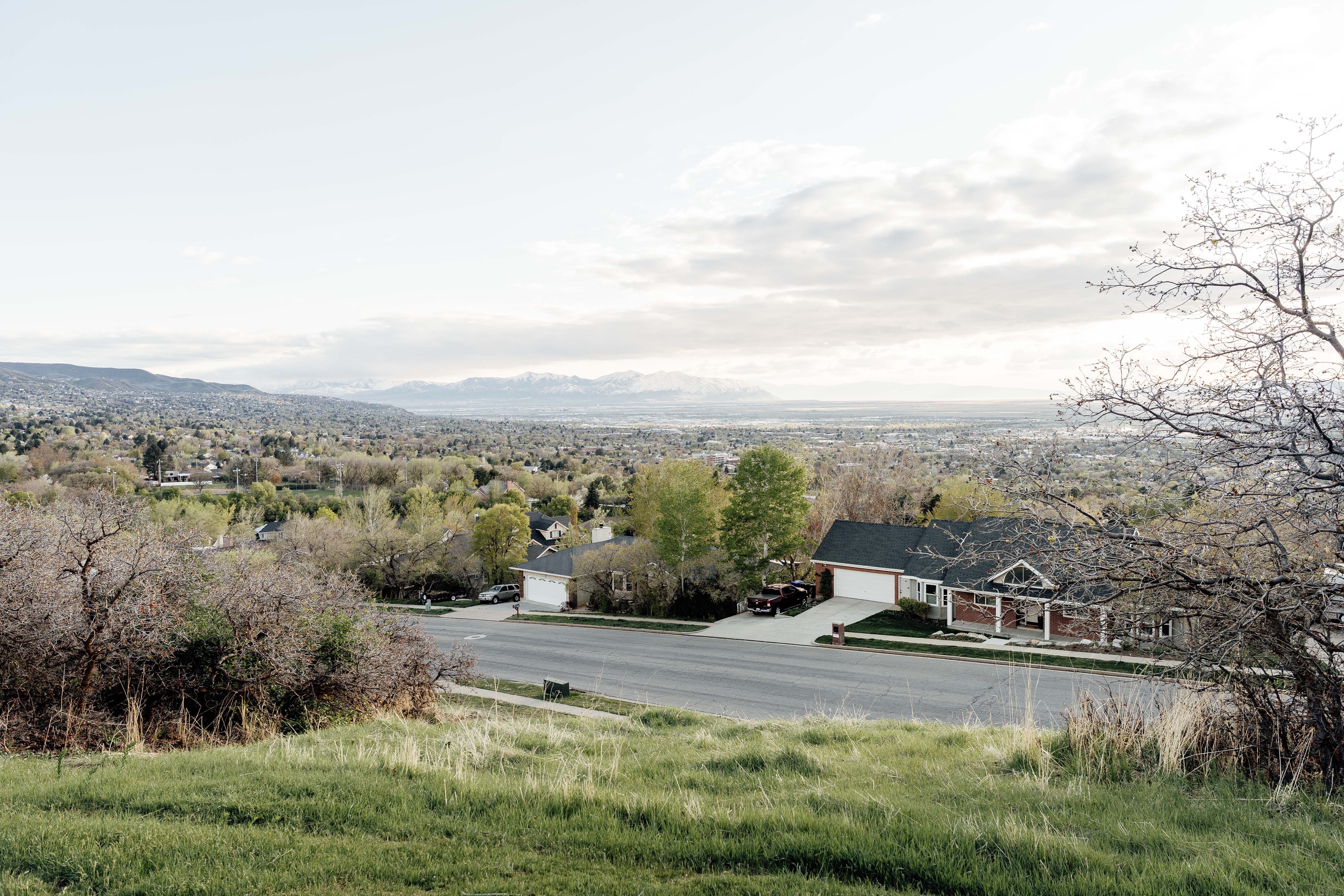 View from a vacant lot with mountain views