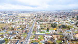 Aerial perspective of suburban area