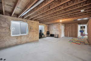 View of below grade area