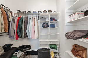 View of walk in closet