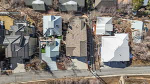 Aerial view of residential area